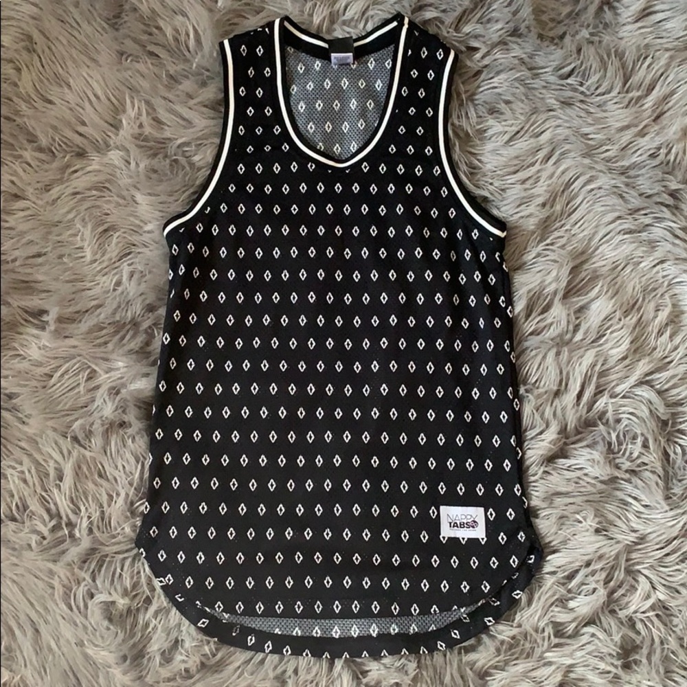 NappyTabs Black Jersey Tank